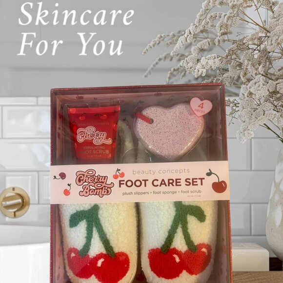 NEW!! CHERRY BOMB FOOT CARE SET - BEAUTY CONCEPTS - Picture 2 of 5